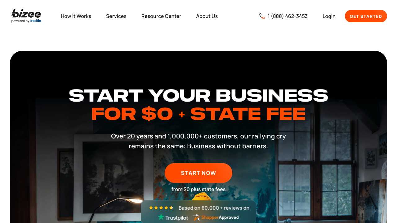 Screenshot of Incfile: Start Your Business Today