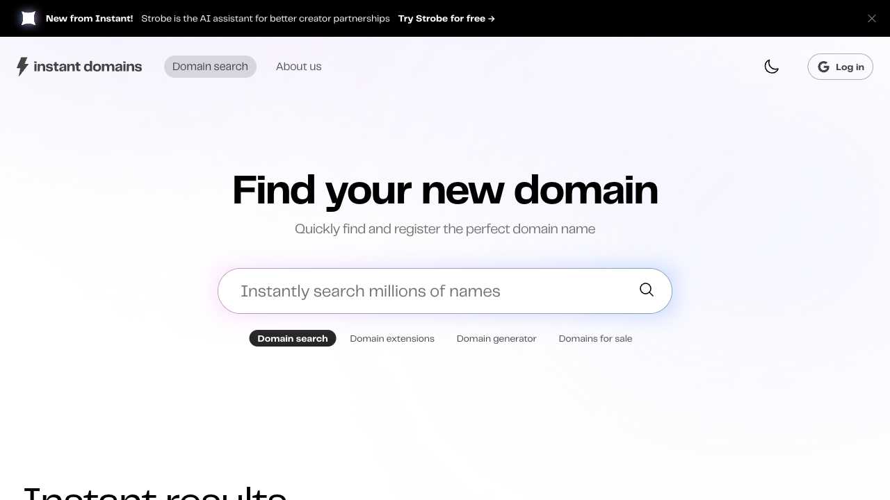Screenshot of Instant Domain Search