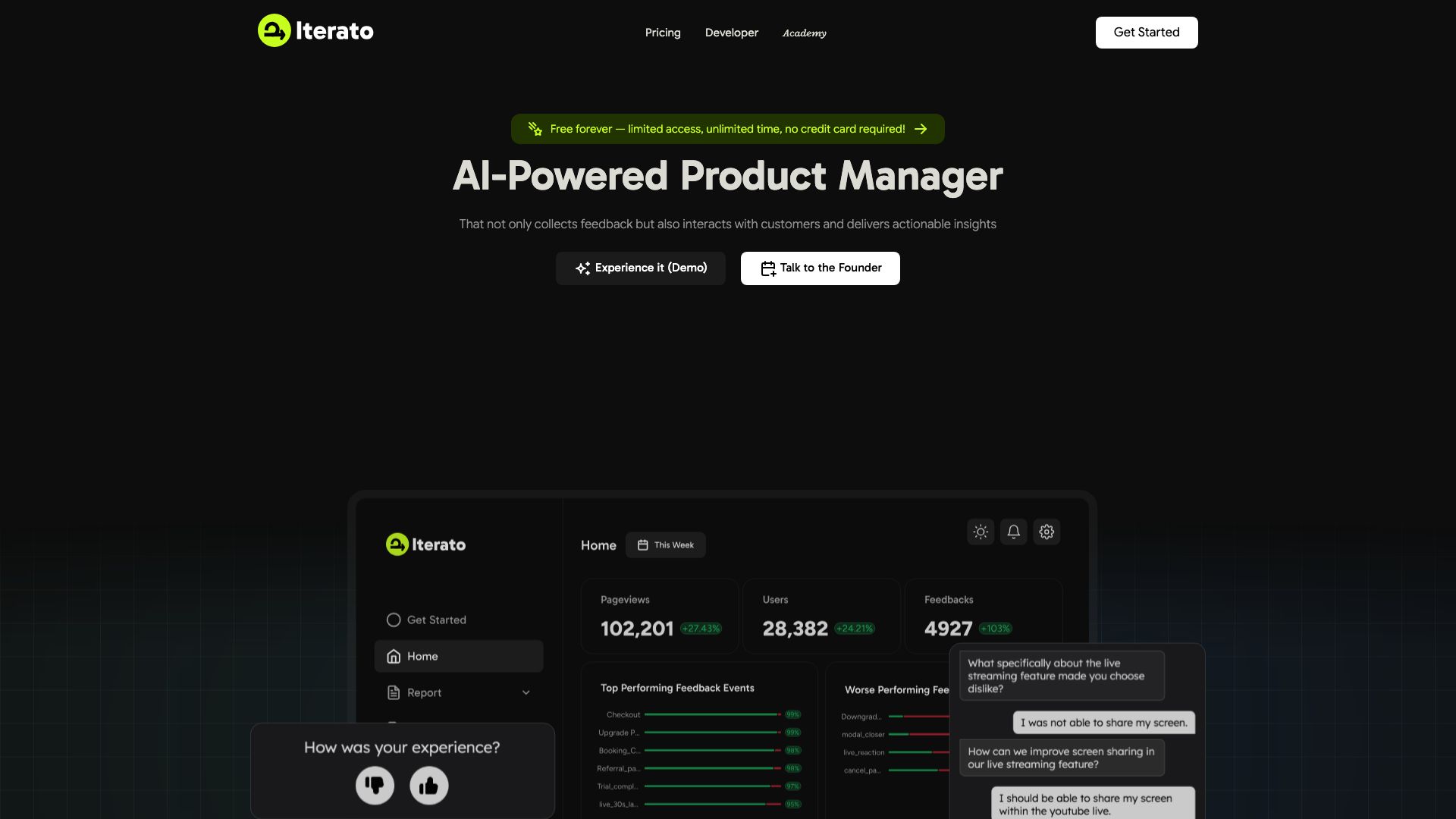 Screenshot of Iterato: Unlock Your Data's Potential
