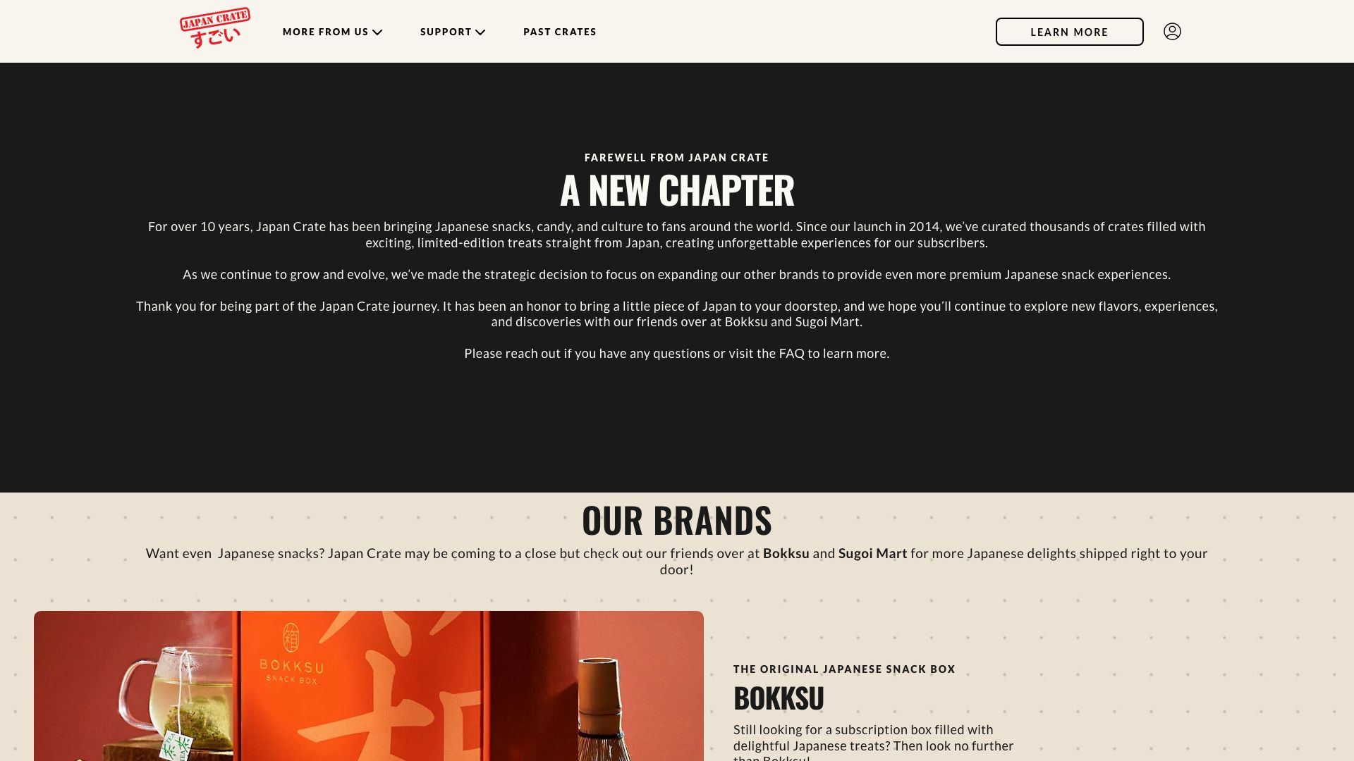 Screenshot of Japan Crate