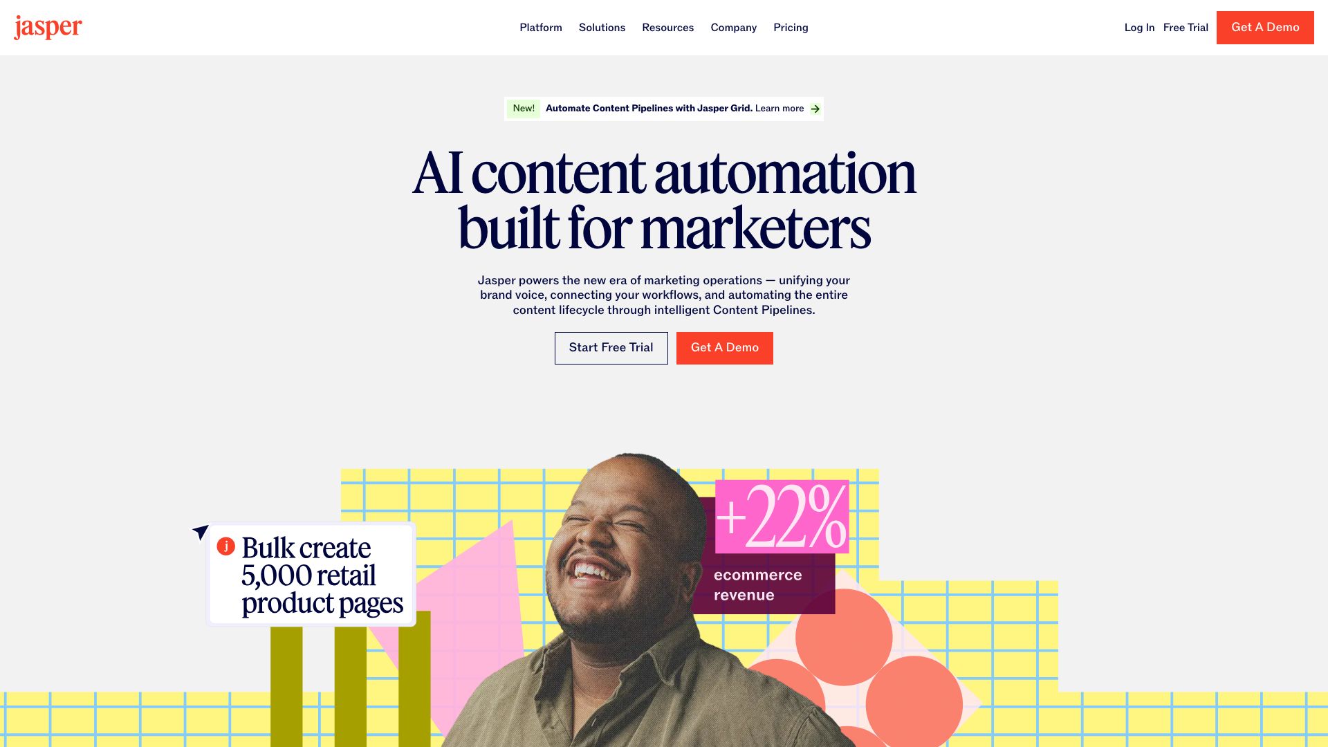 Screenshot of Jasper AI: Your AI Content Creation Partner