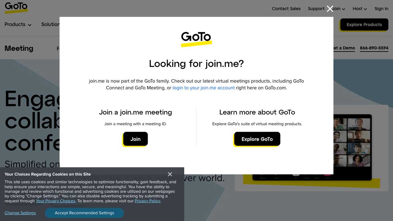 Screenshot of Join.me