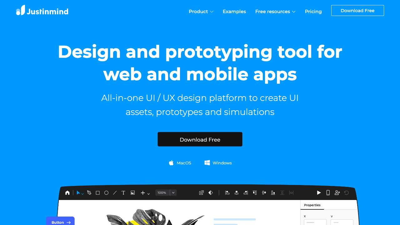 Screenshot of Justinmind