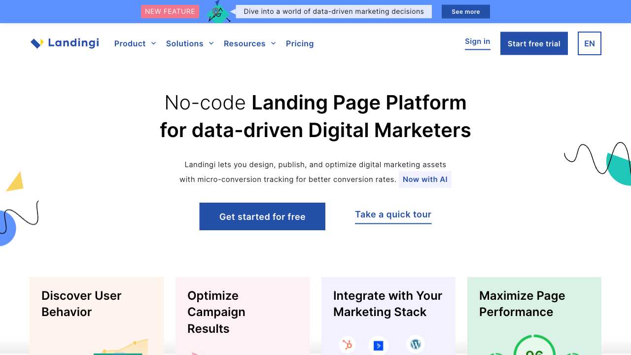 Screenshot of Landingi: Powerful Landing Pages for Your Online Success