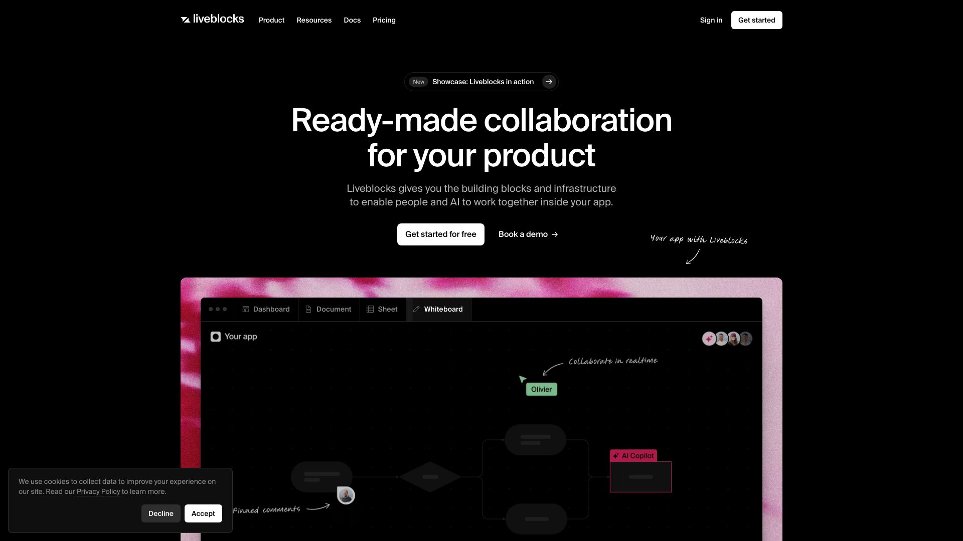 Screenshot of Liveblocks: Real-time Collaboration Platform