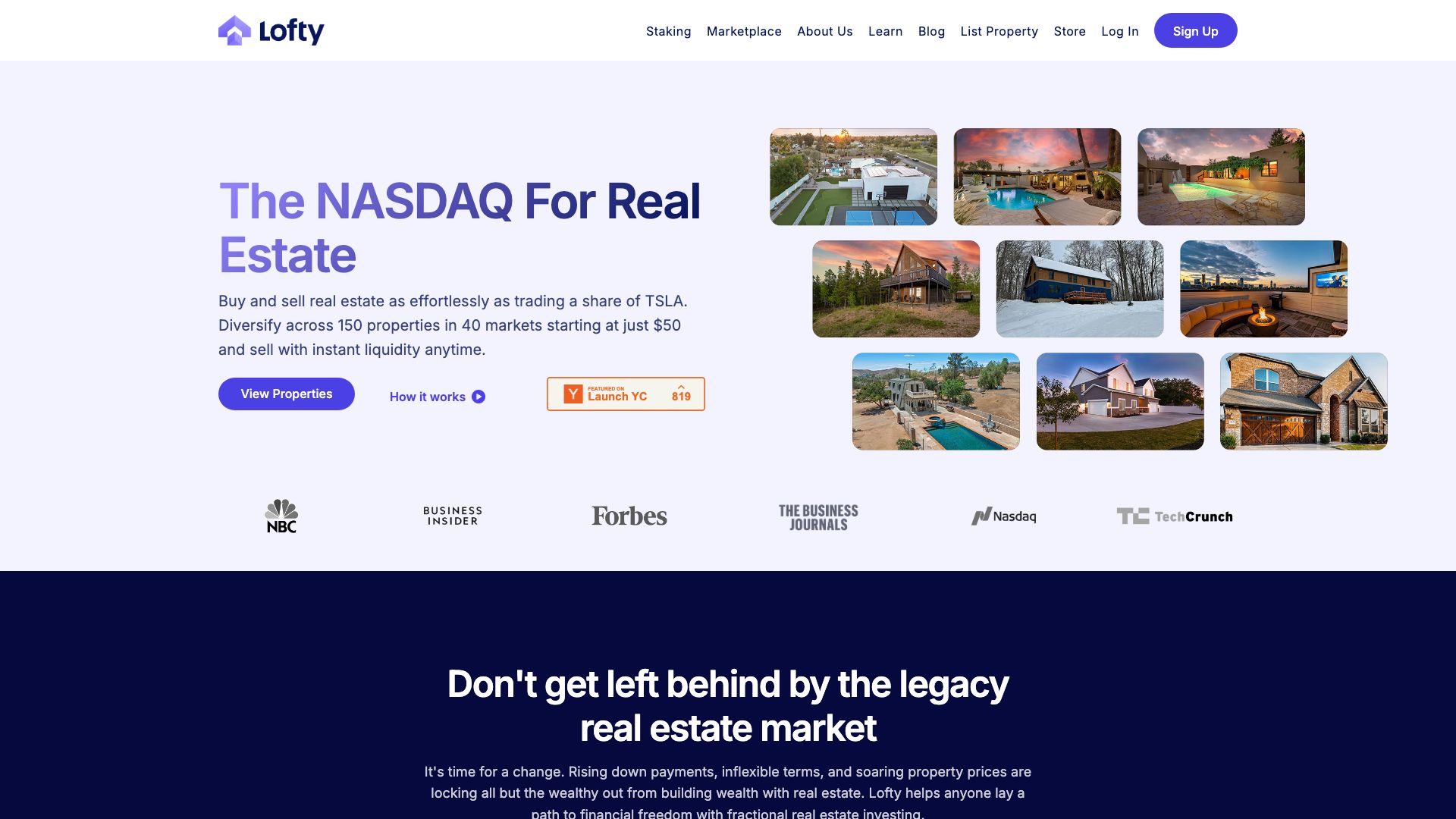 Screenshot of Lofty.ai: AI-Powered Real Estate Investing