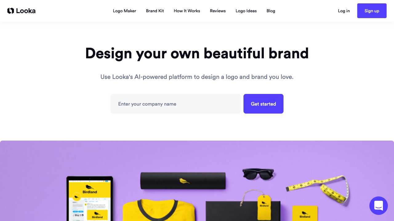 Screenshot of Looka: The AI Logo Maker