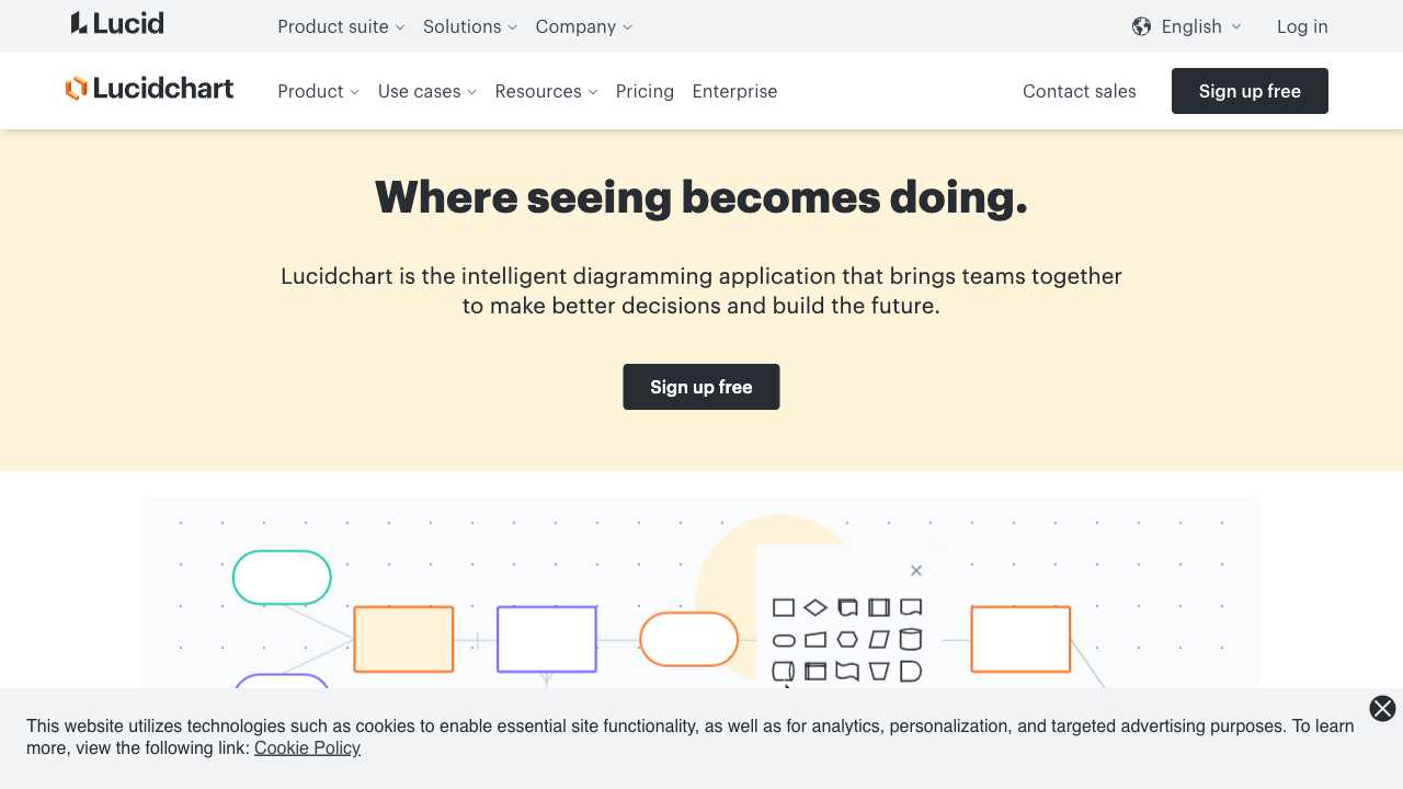 Screenshot of Lucidchart: Visualize Your Ideas