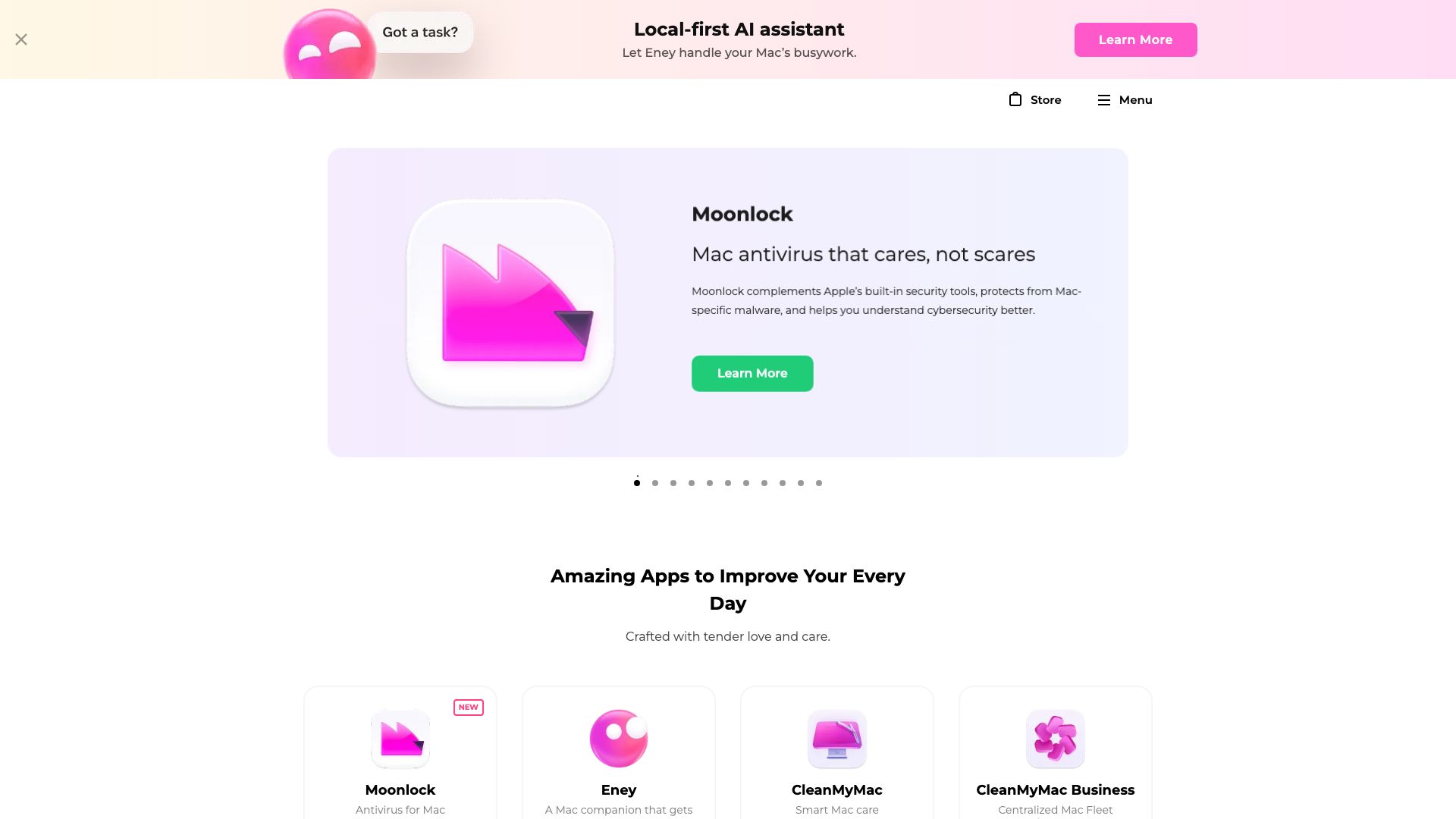 Screenshot of MacPaw: Essential Mac Utilities & Software