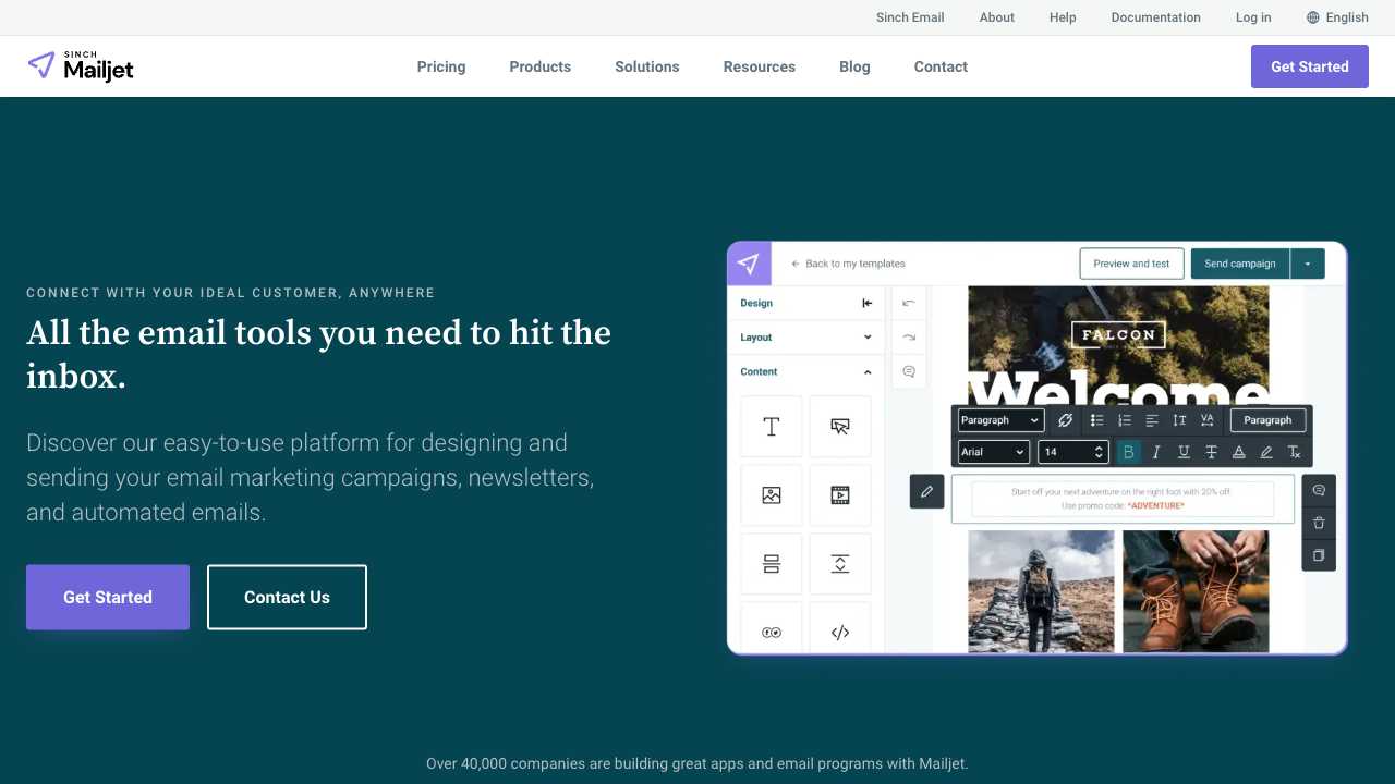 Screenshot of Mailjet: Email Marketing and Transactional Email Service