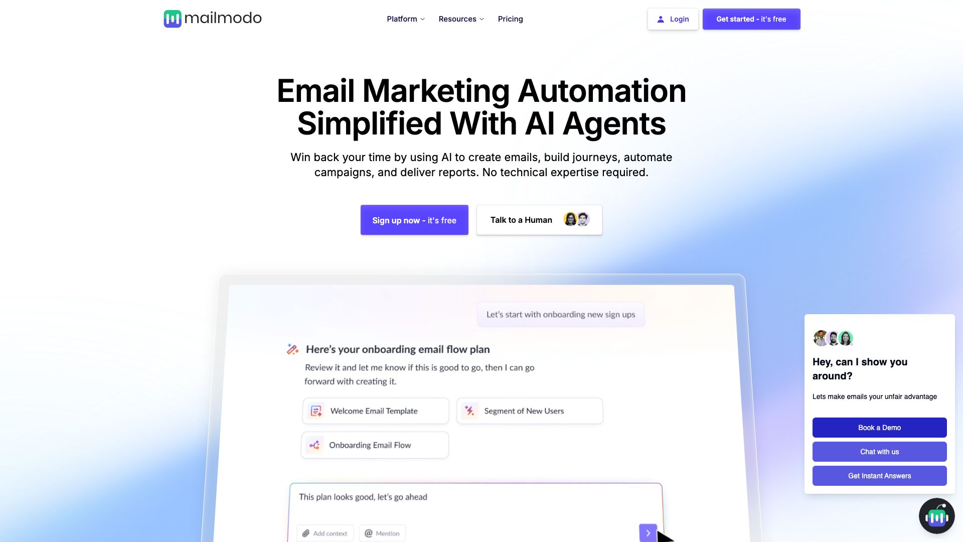 Screenshot of Mailmodo: Email Marketing Automation for Growth