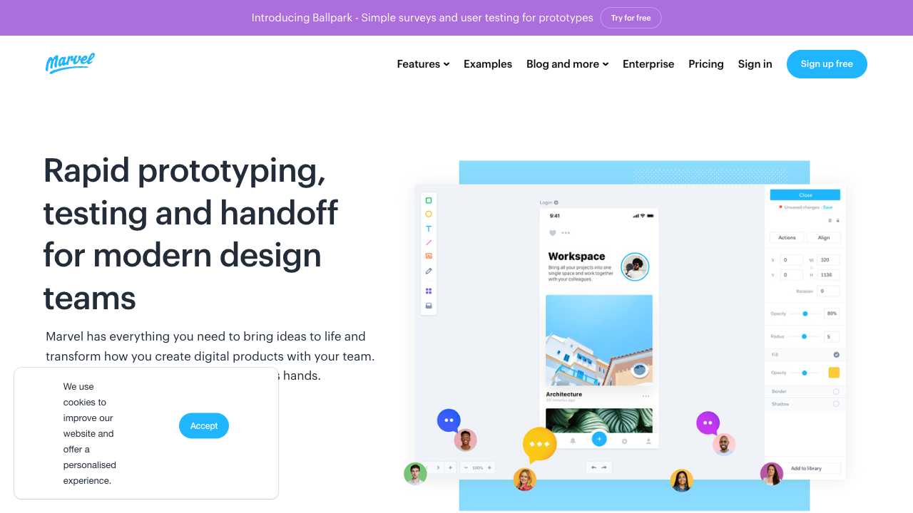 Screenshot of MarvelApp