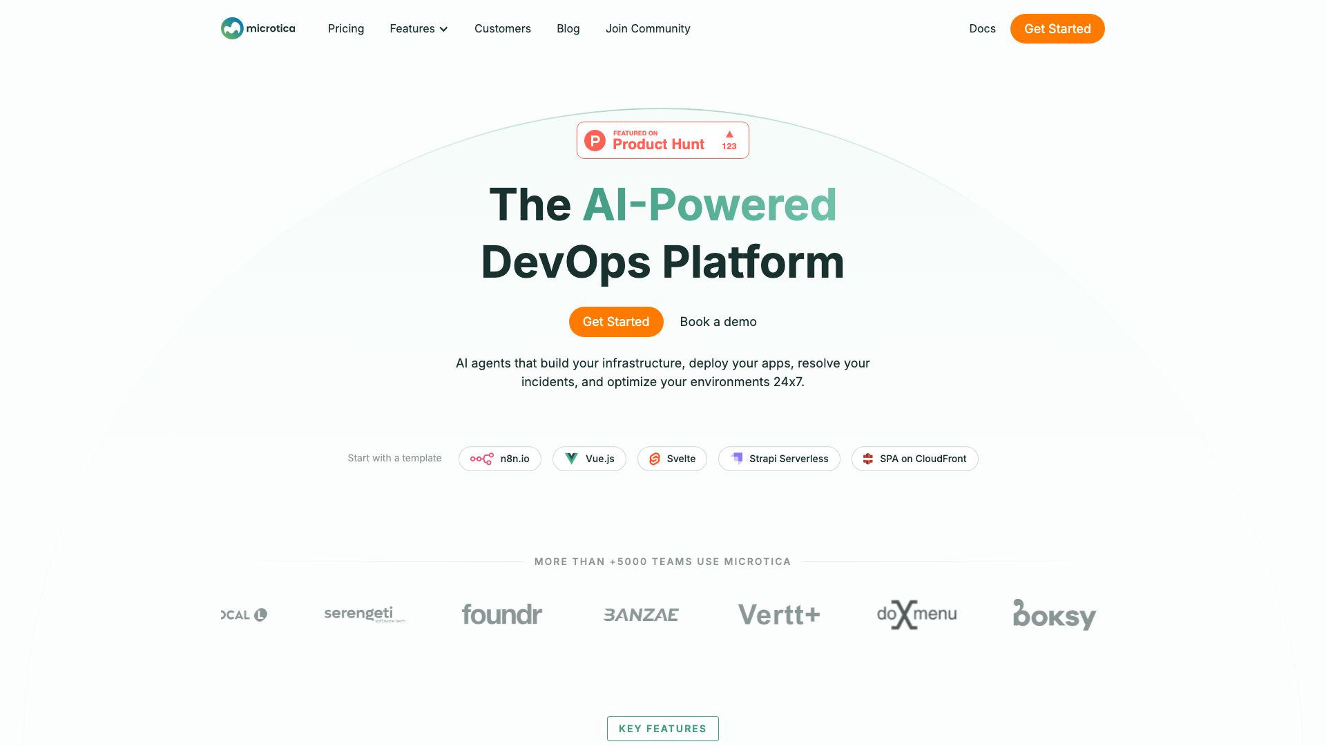Screenshot of Microtica: Modernizing Your Enterprise Software