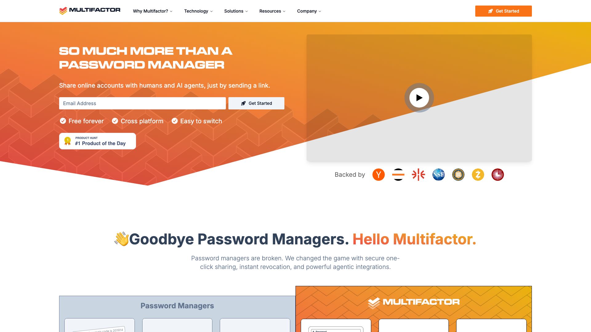 Screenshot of Multifactor: Your Identity Security Partner