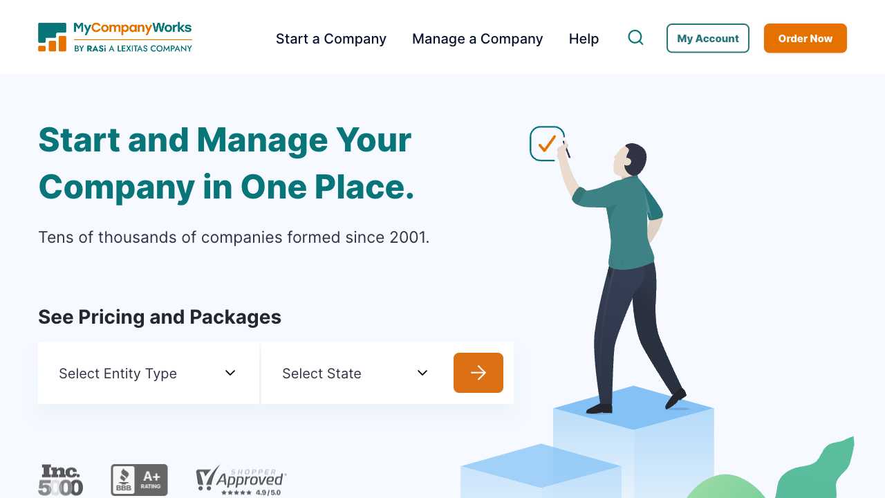 Screenshot of My Company Works