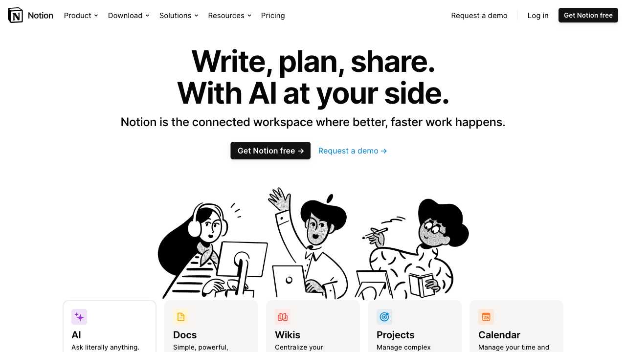 Screenshot of Notion