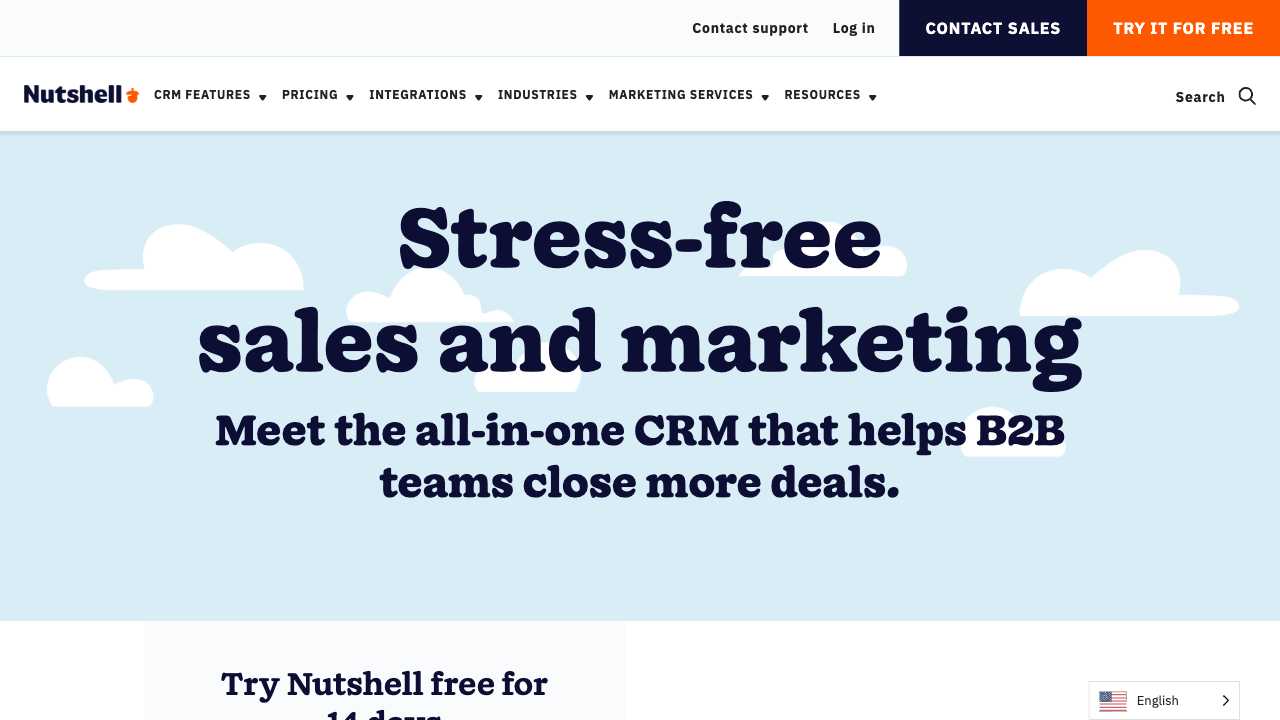 Screenshot of Nutshell: Sales and CRM Software