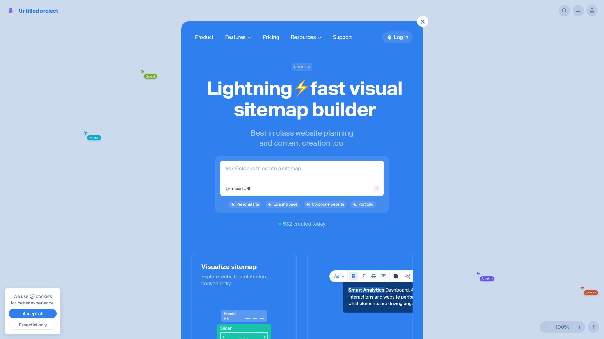 Screenshot of Octopus.do - Your AI-Powered Team Collaboration Hub