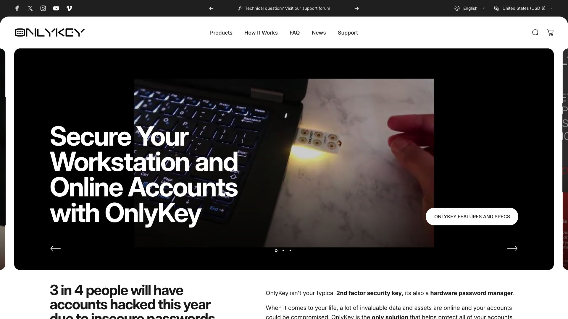 Screenshot of OnlyKey: Your All-in-One Hardware Security Key