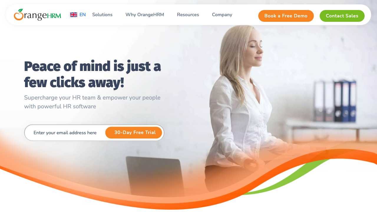 Screenshot of OrangeHRM - Open Source Human Resource Management System