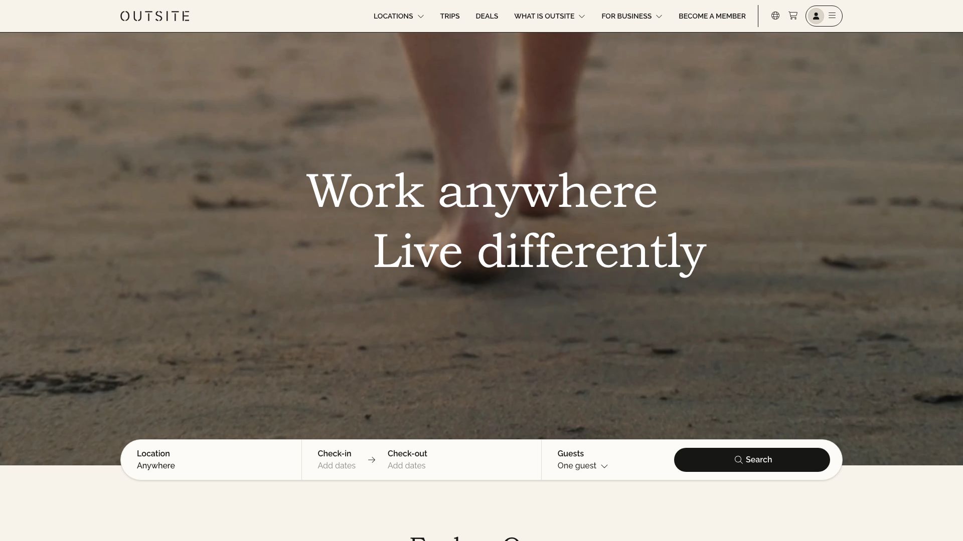 Screenshot of Outsite: Your Remote Work Oasis