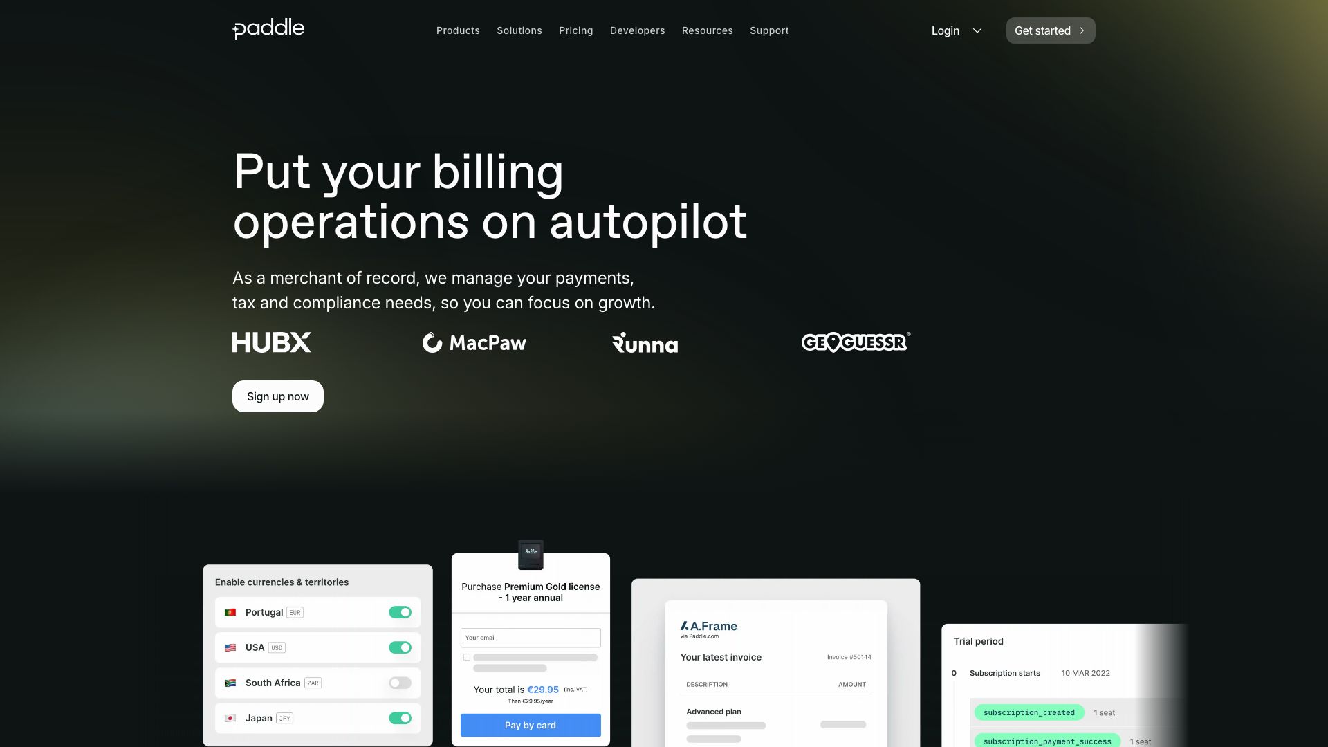 Screenshot of Paddle: The All-in-One Revenue Platform for SaaS