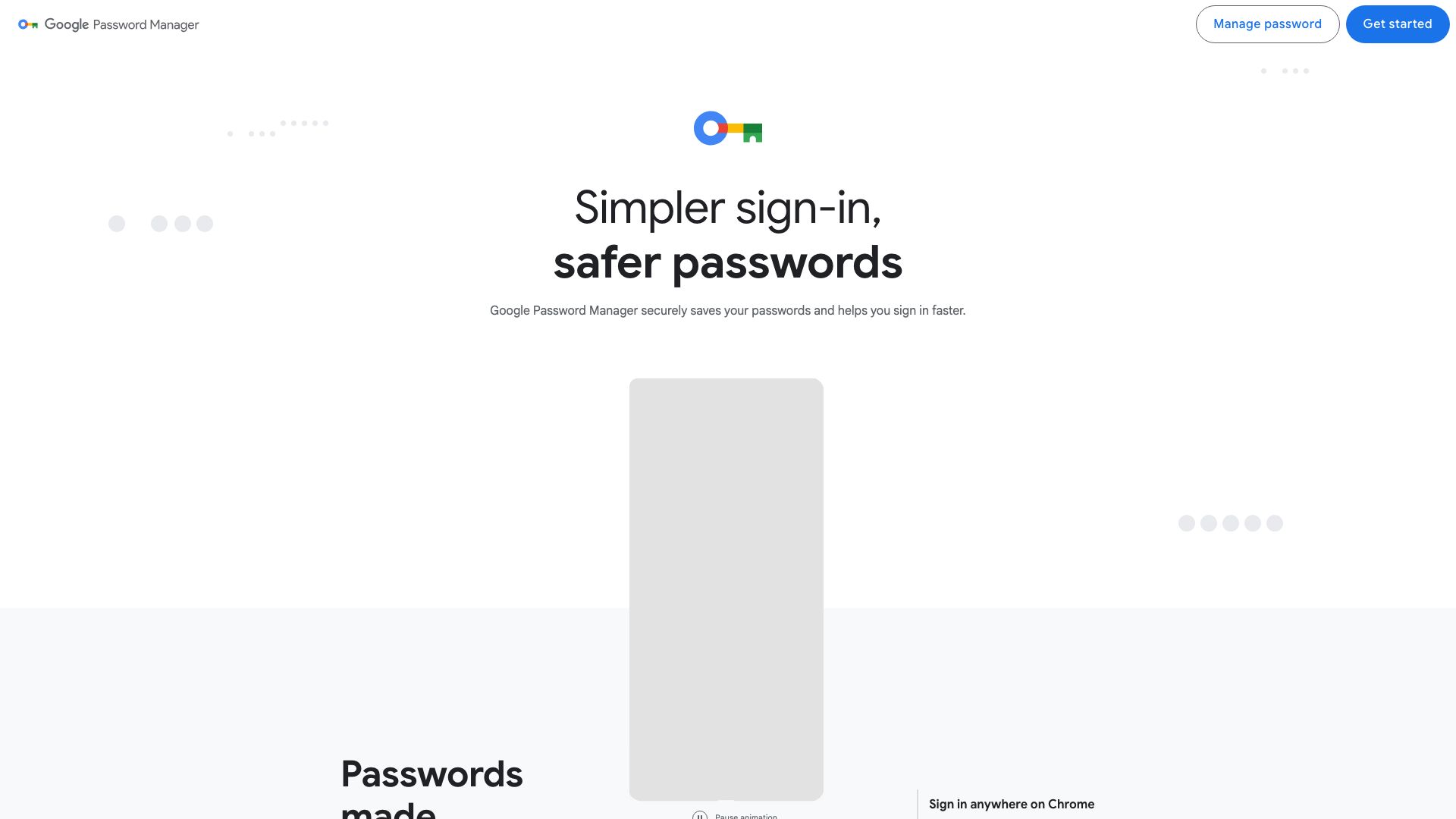 Screenshot of Google Password Manager