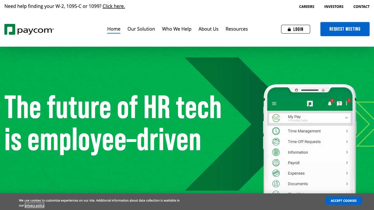 Screenshot of Paycom: Cloud-Based Human Capital Management Software