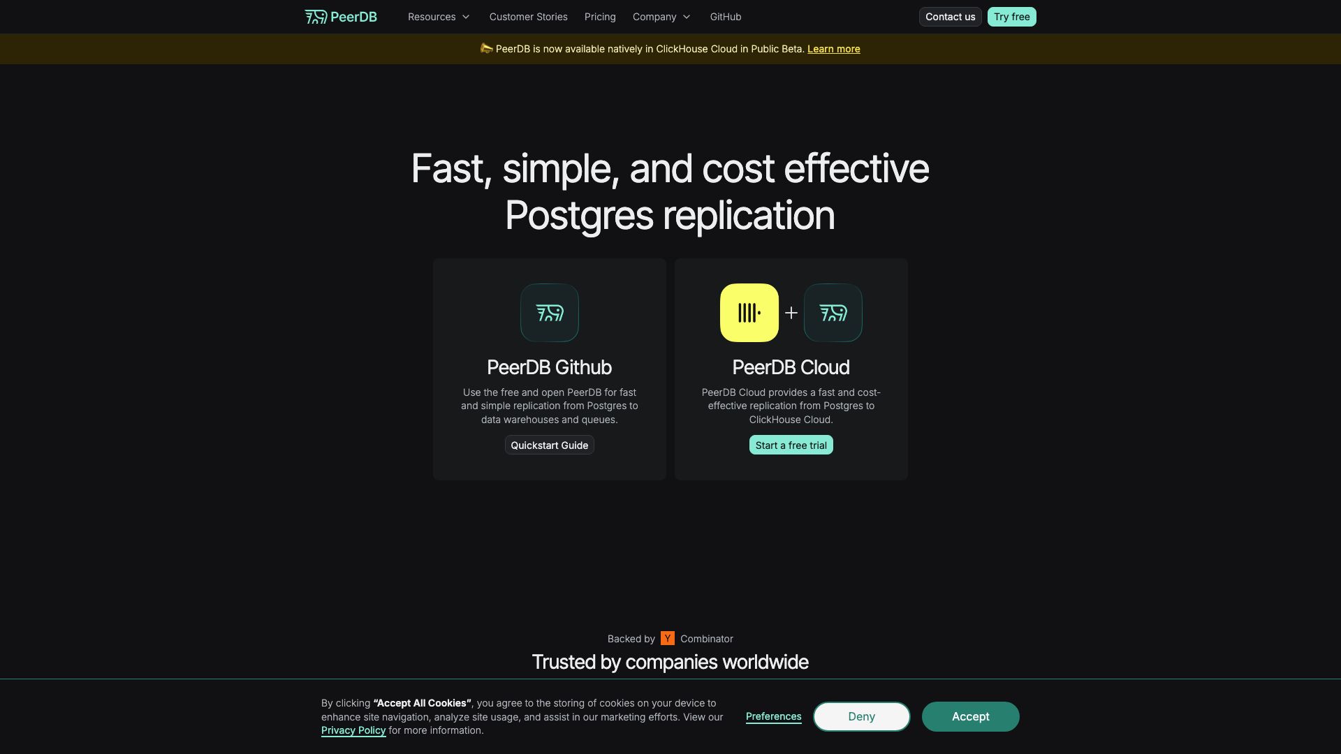 Screenshot of PeerDB: Decentralized Data Collaboration