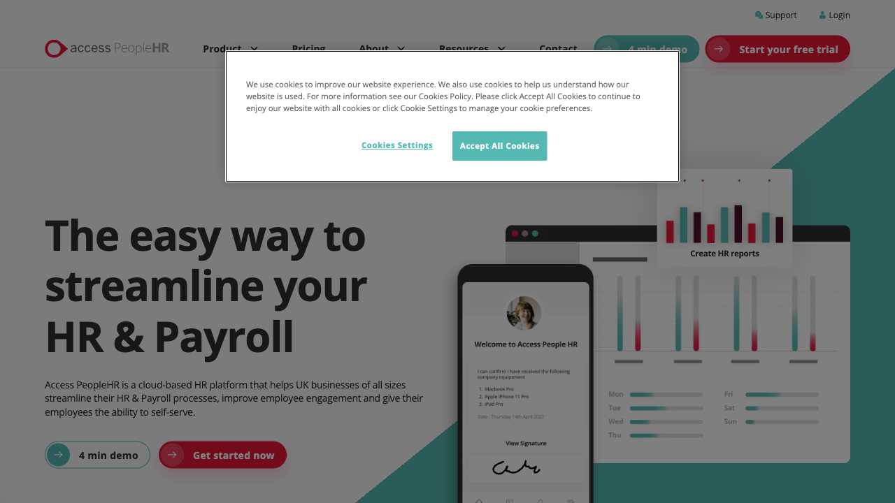 Screenshot of PeopleHR: Leading Cloud-Based HR Software