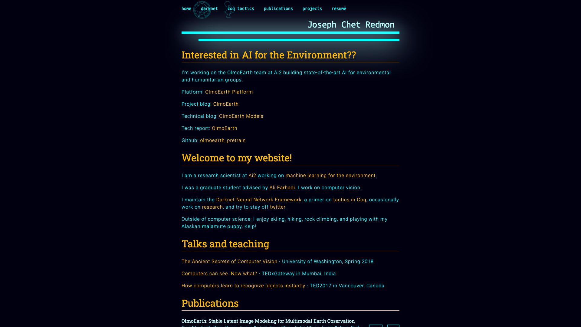 Screenshot of Joseph Reddie's Personal & Professional Hub