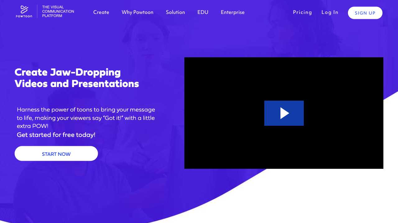 Screenshot of Powtoon: Create Engaging Animated Videos and Presentations