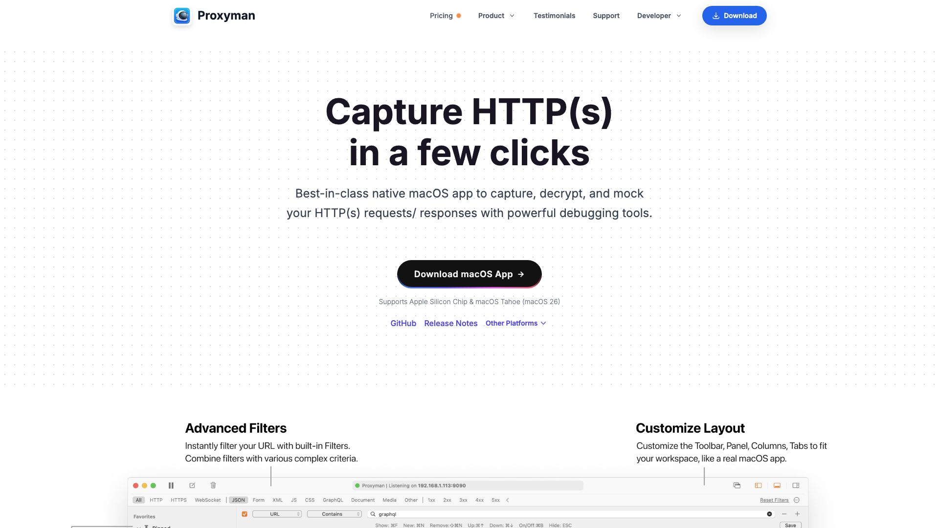 Screenshot of Proxyman: A Powerful HTTP Debugging Proxy