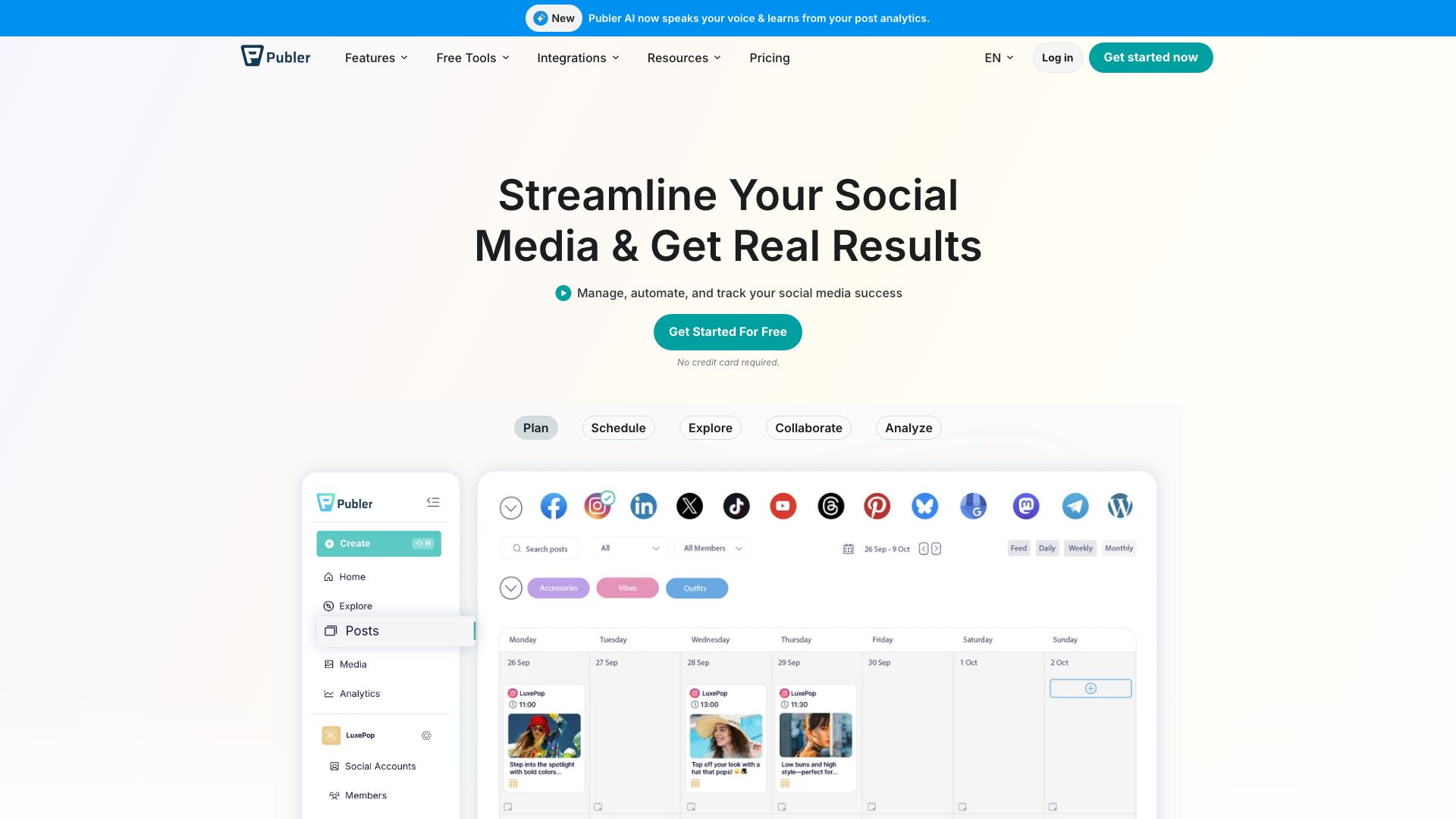 Screenshot of Publer.io: Your Social Media Management Powerhouse