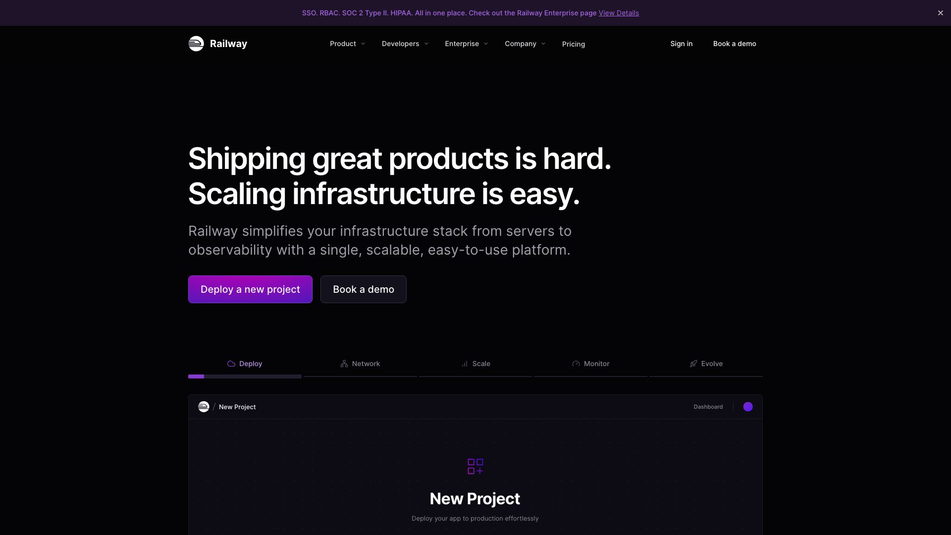 Screenshot of Railway: Deploy Your Apps Instatically