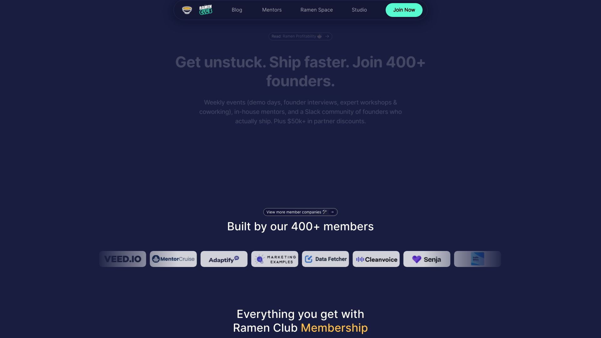 Screenshot of Ramen Club