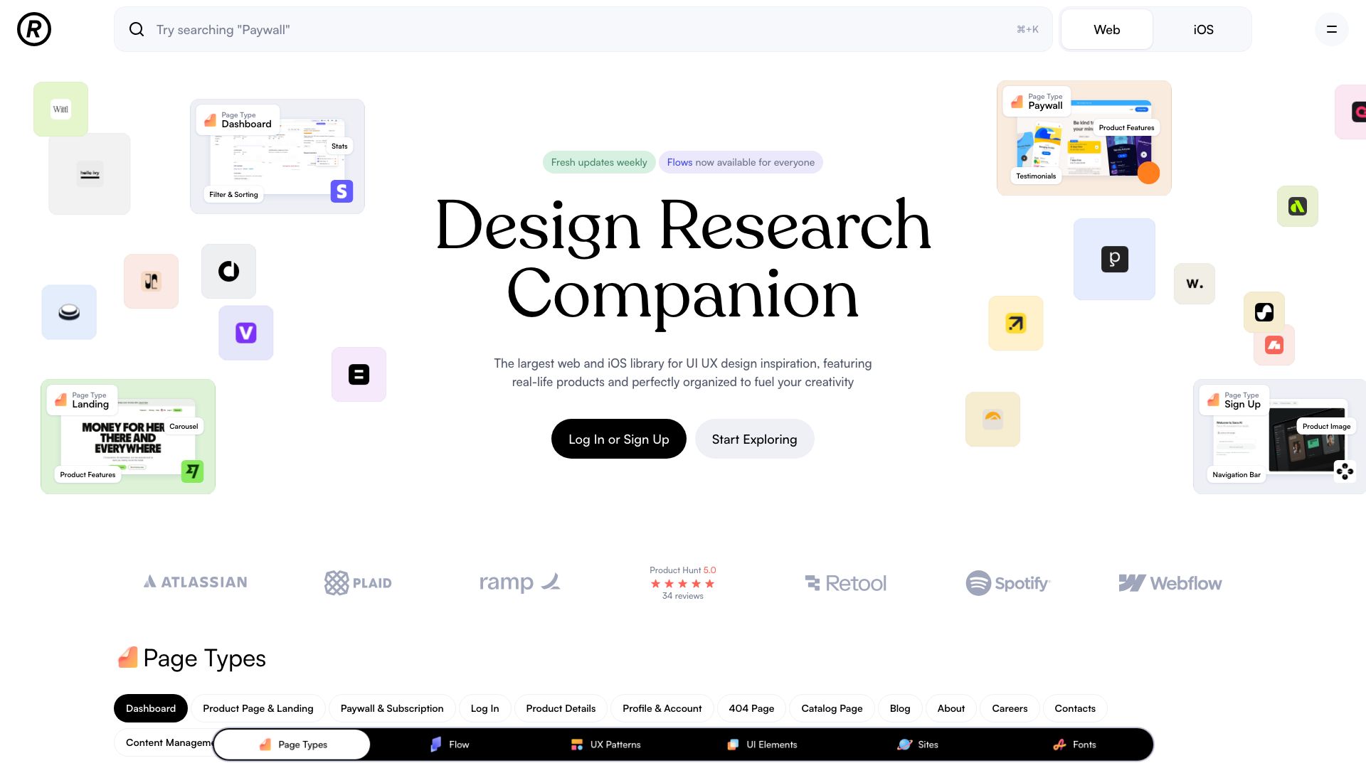 Screenshot of Refero: Design Collaboration Simplified
