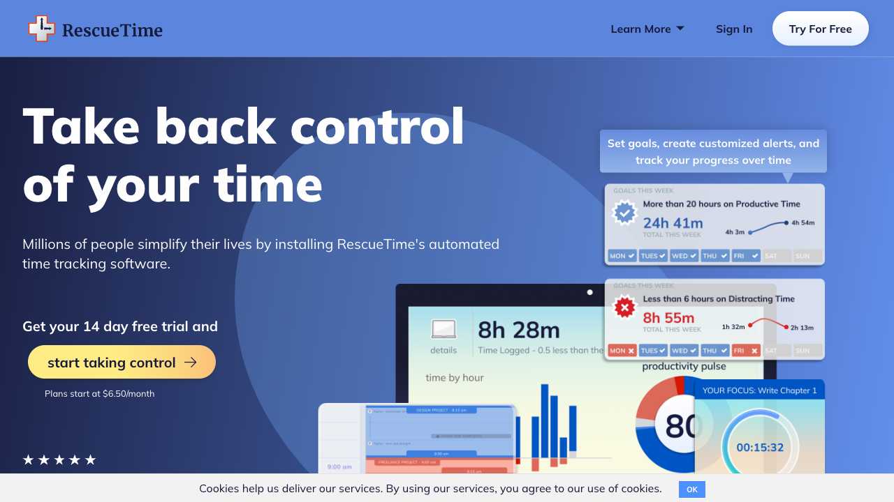 Screenshot of RescueTime