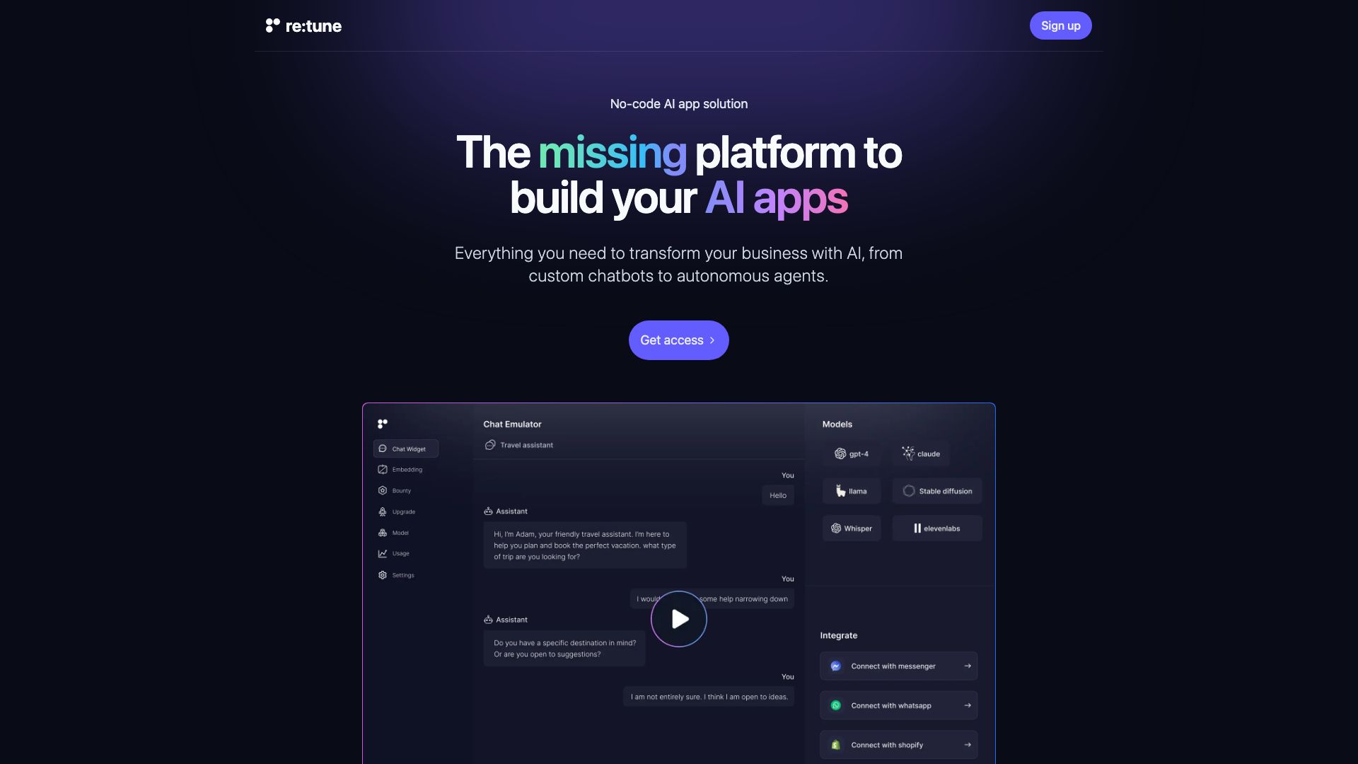 Screenshot of Retune.so: Effortless AI Content Optimization