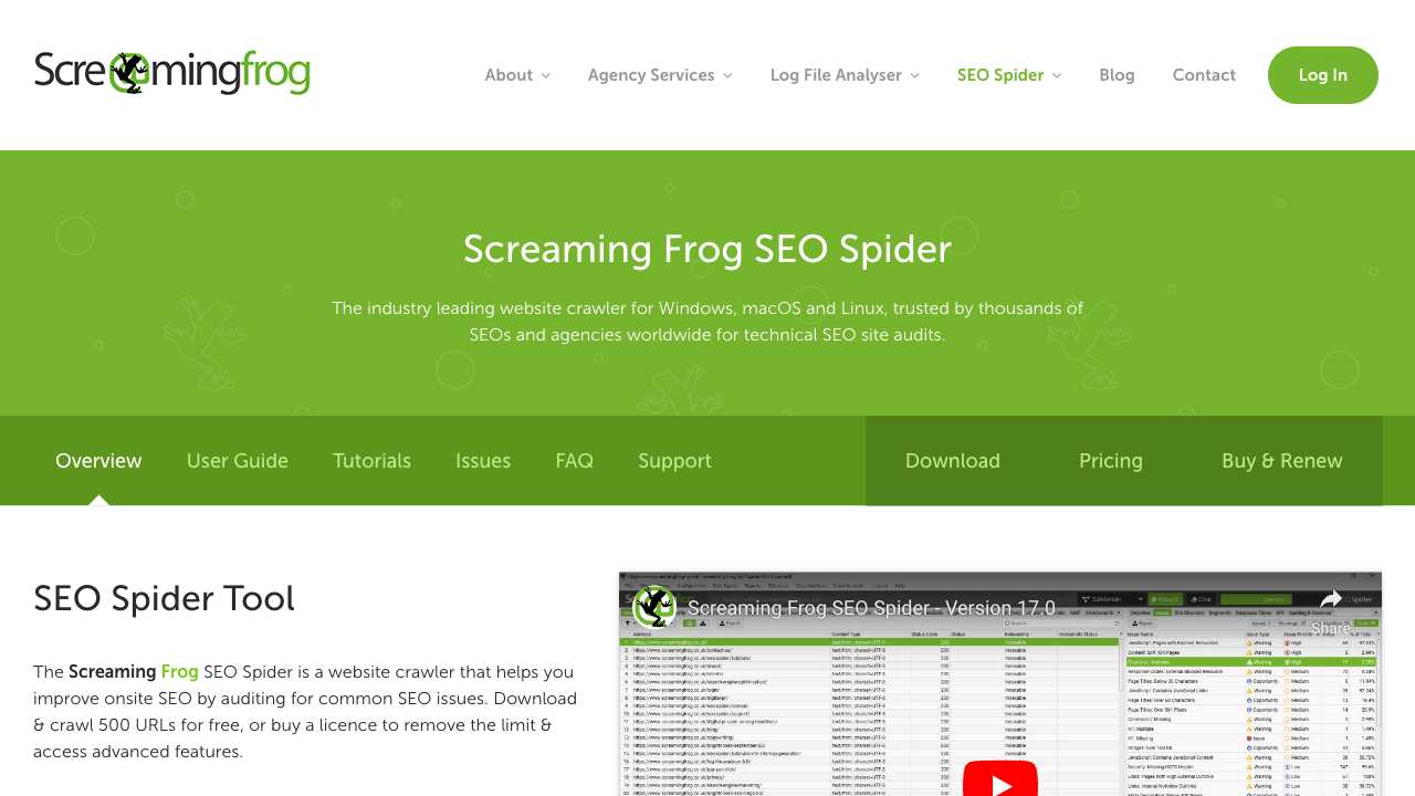 Screenshot of Screaming Frog SEO Spider: The Most Powerful Website Crawler