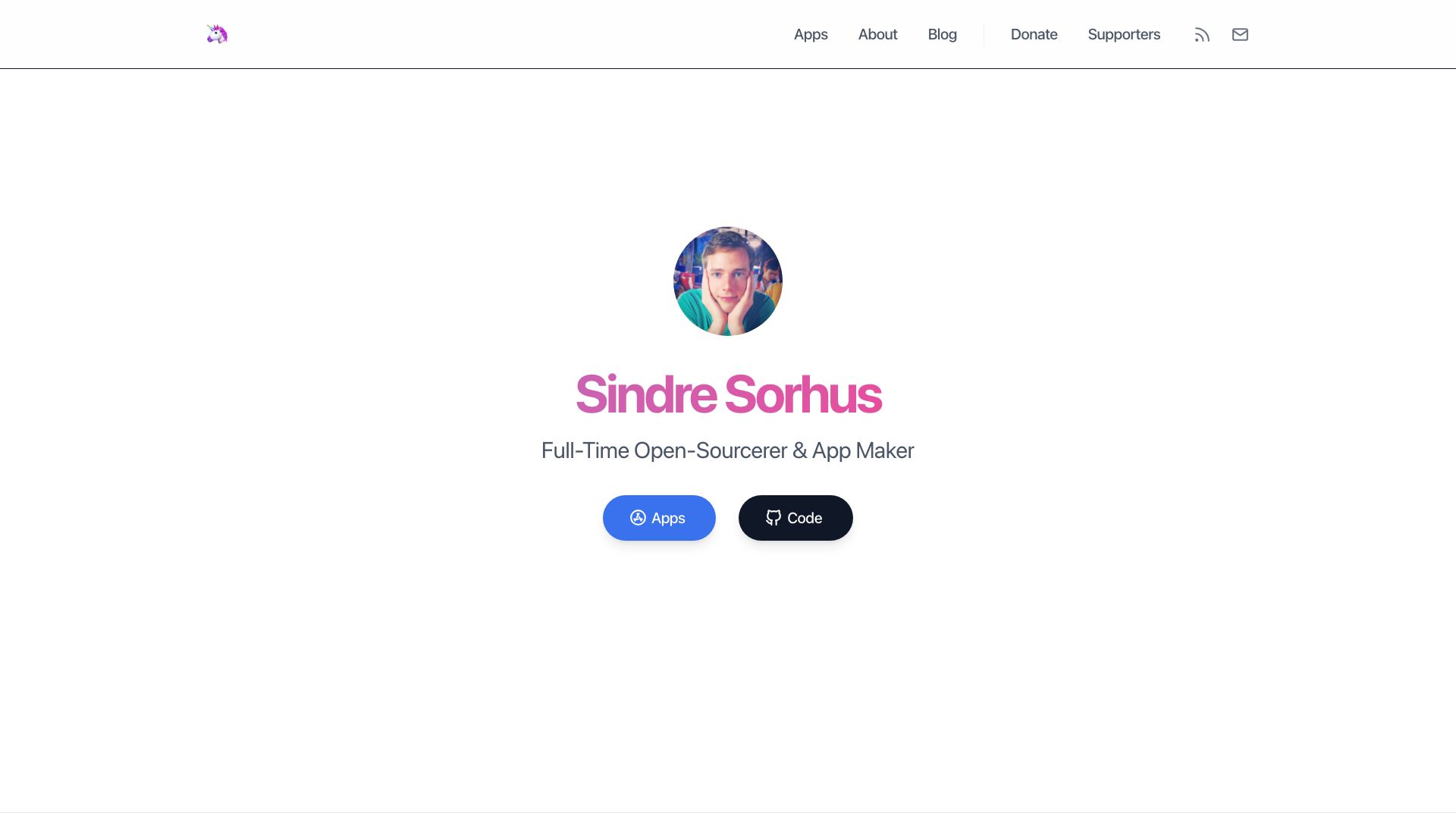 Screenshot of Sindre Sorhus: Developer & Creator