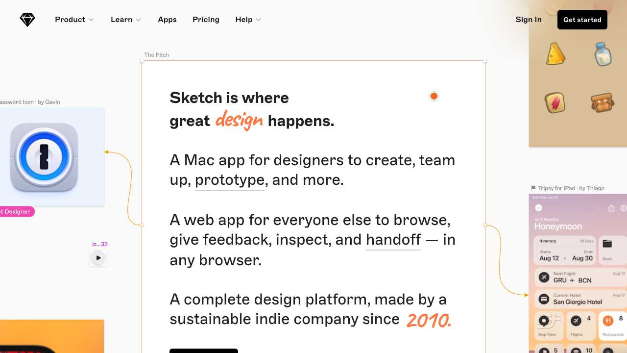 Screenshot of Sketch: The Digital Design Platform