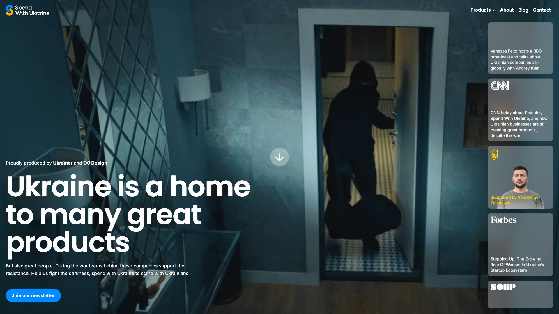 Screenshot of Spend With Ukraine