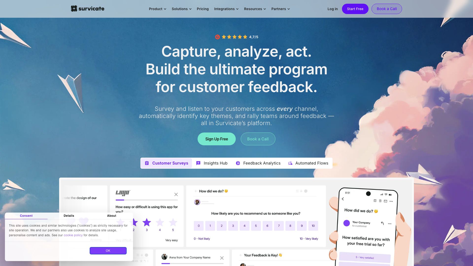 Screenshot of Survicate: Actionable Customer Feedback Platform