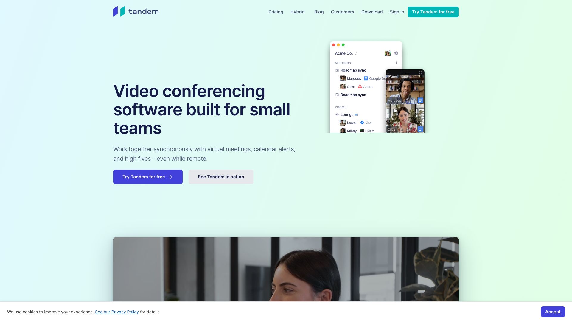 Screenshot of Tandem: Remote Team Collaboration & Communication