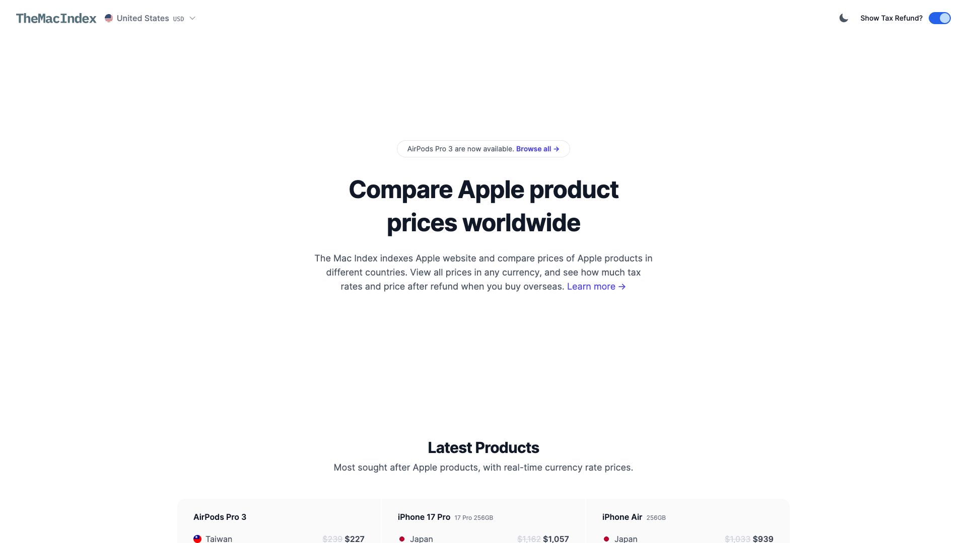 Screenshot of The Mac Index: Your Comprehensive Apple Device Resource