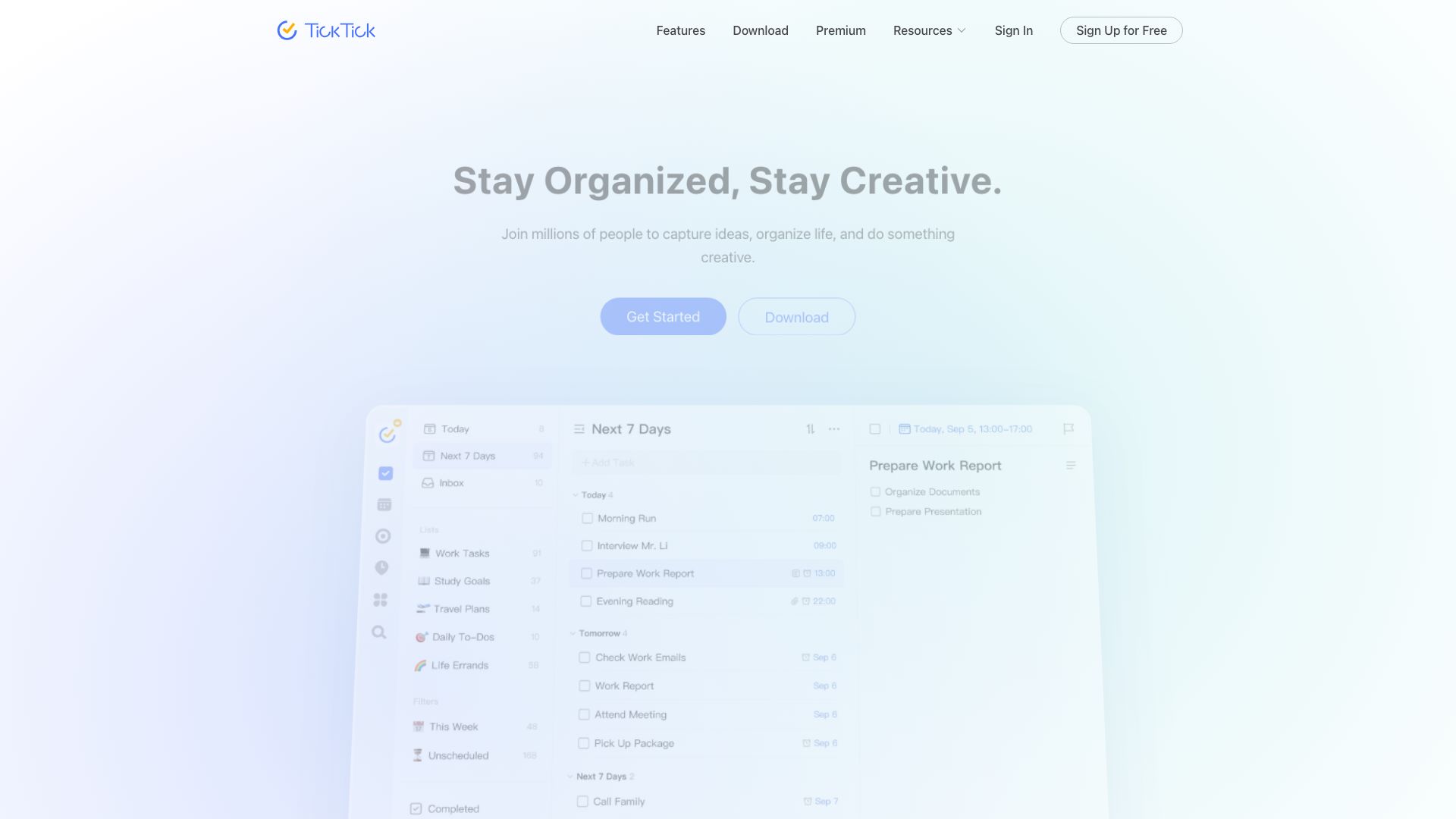 Screenshot of TickTick: Your All-in-One Productivity Platform