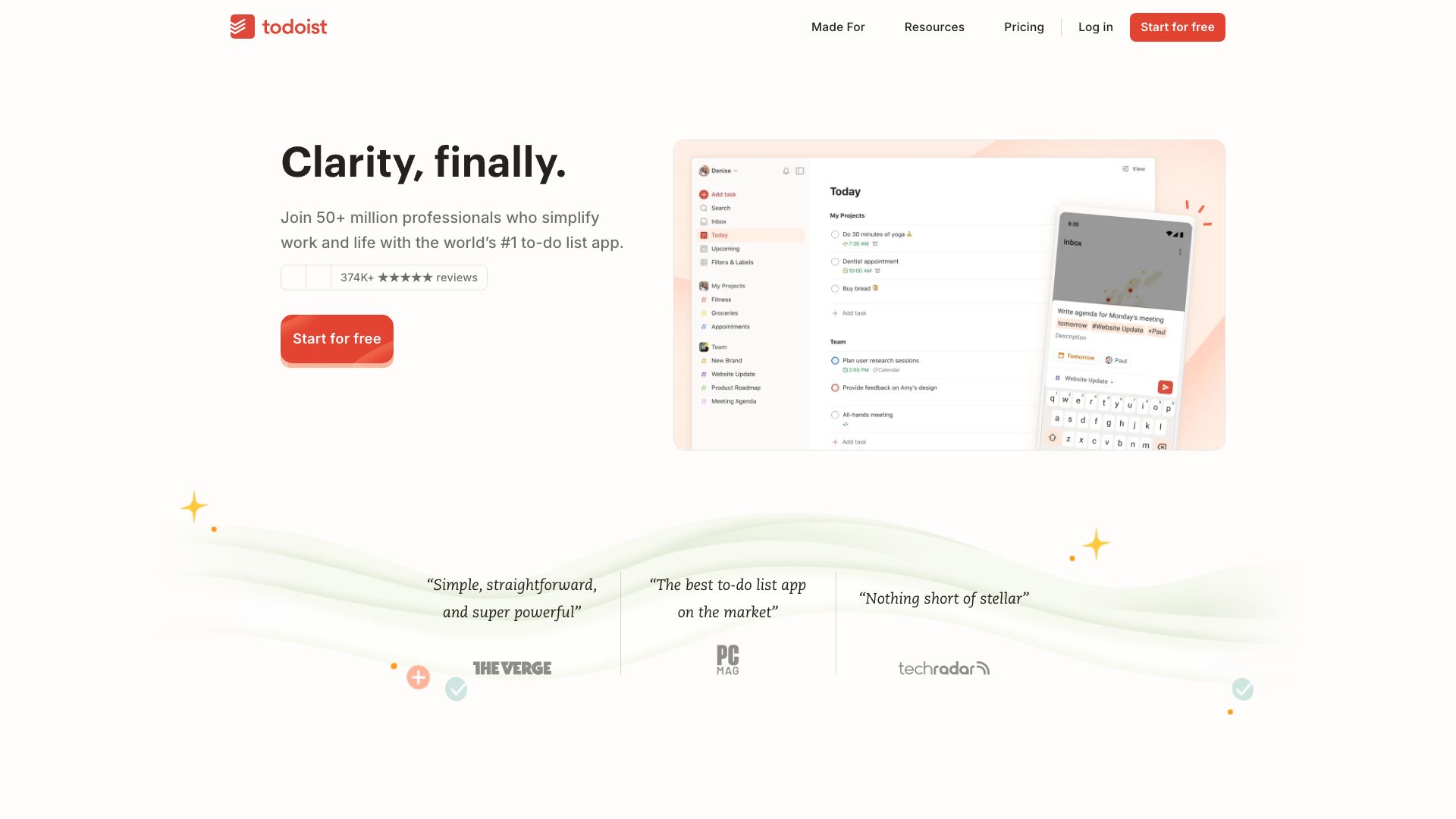 Screenshot of Todoist: Your Task Management Hub