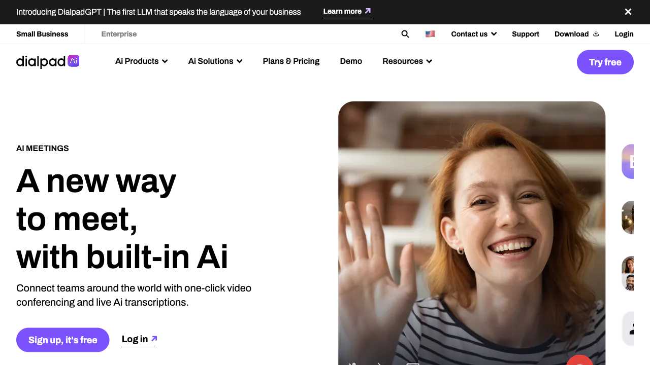 Screenshot of UberConference