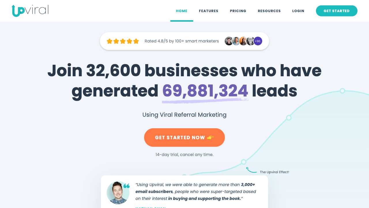 Screenshot of UpViral